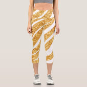 ウェーブシー金ゴールドグリッターボホコレクシ人気があるョン カプリレギンス (正面)