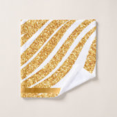 ウェーブシー金ゴールドグリッターボホコレクシ人気があるョン バスタオルセット (ウォッシュタオル)