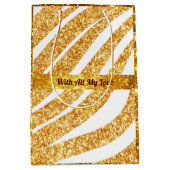 ウェーブシー金ゴールドグリッターボホコレクシ人気があるョン ミディアムペーパーバッグ (正面)