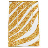 ウェーブシー金ゴールドグリッターボホコレクシ人気があるョン ミディアムペーパーバッグ (裏面)