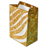 ウェーブシー金ゴールドグリッターボホコレクシ人気があるョン ミディアムペーパーバッグ (裏面アングル)