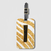 ウェーブシー金ゴールドグリッターボホコレクシ人気があるョン ラゲッジタグ (正面縦)