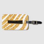 ウェーブシー金ゴールドグリッターボホコレクシ人気があるョン ラゲッジタグ (正面横)