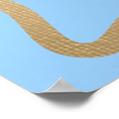 ウェーブスカイブルー金ゴールド卒業パーティーへようこそ ポスター (角)