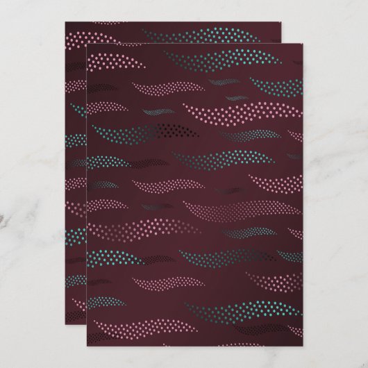 ウェーブスタイガー(スタイル化されたパターン) 6 サンキューカード (正面/裏面)