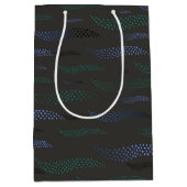 ウェーブスタイガー（スタイル化されたパターン） 7 ミディアムペーパーバッグ (正面)