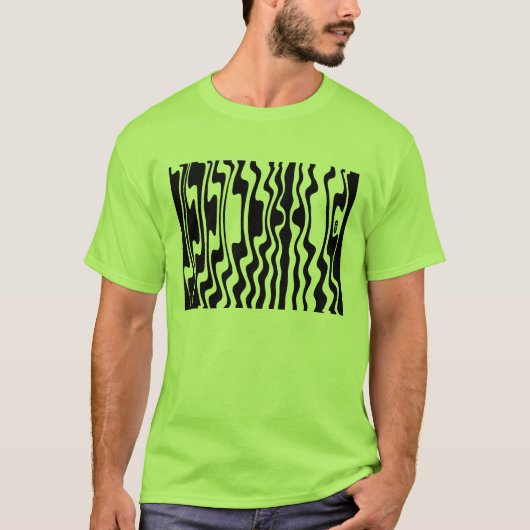 ウェーブストライプ - オリジナルデザイン Tシャツ (正面)