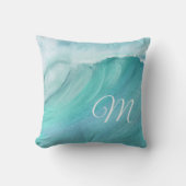 ウェーブスブルースアクアスカスタムモダン クッション (正面)