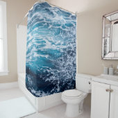 ウェーブスブルー海サマービーチ シャワーカーテン (インサイチュ)