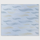 ウェーブス タイガー（様式化されたパターン） 4 ラッピングペーパー (フラット)