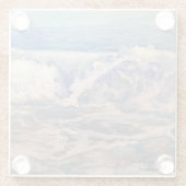 ウェーブズオリジナルハンドア色彩の鮮やかート ガラスコースター (裏面)