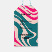 ウェーブズシンプルミニマリストのビジネス価格スイング ギフトタグ (裏面)