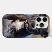 「ウェーブチェーザー:海で遊は動きのないワンちゃん」 Case-Mate iPhoneケース (裏面 (横))