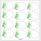 ウェーブツリーギフトラベル シール (シート)