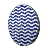 ウェーブネイビーストライプズ装飾 ダーツボード (正面右)