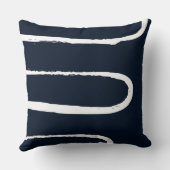 ウェーブネイビーブルー クッション (裏面)