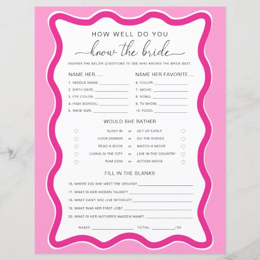 ウェーブピンクどのように花嫁のゲームを知っている (正面)