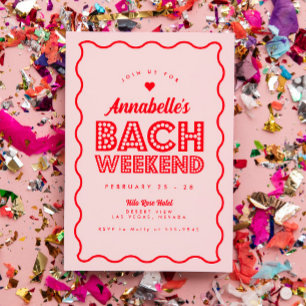 ウェーブピンクライトバチェロレッテ週末の日程 招待状