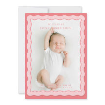 ウェーブピンク縁どダブルかわいいデザイン