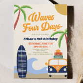 ウェーブフォー日ビーチサーフ4th誕生日パーティー 招待状