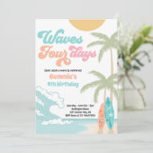 ウェーブフォー日レトロサーフビーチ4th誕生日 招待状 (スタンド正面)