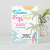 ウェーブフォー日レトロサーフビーチ4th誕生日 招待状 (スタンド正面)