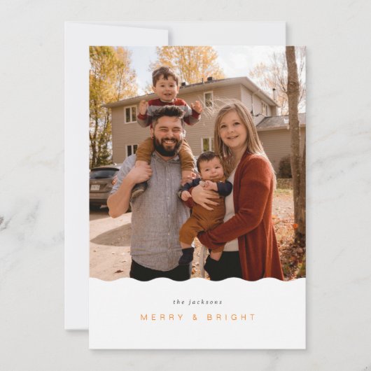 ウェーブフレームのMerry & Bright フォトカード シーズンカード (正面)