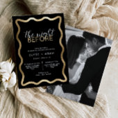 ウェーブブラックリハーサルディナー 箔招待状