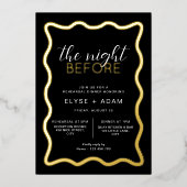 ウェーブブラックリハーサルディナー 箔招待状 (正面)