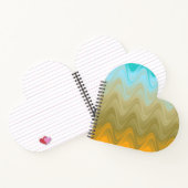 ウェーブブルーグリーンオレンジ抽象芸術 ノートブック (内部)