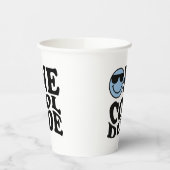 ウェーブブルー名門私立校風のスマイルワンダクールード1歳の誕生日 紙コップ (左)