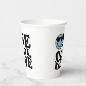 ウェーブブルー名門私立校風のスマイルワンダクールード1歳の誕生日 紙コップ (右)