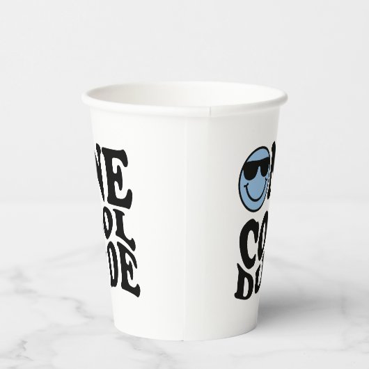 ウェーブブルー名門私立校風のスマイルワンダクールード1歳の誕生日 紙コップ (右)