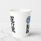 ウェーブブルー名門私立校風のスマイルワンハッピードゥード 紙コップ (左)