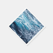 ウェーブブルー海サマービーチ スタンダードカクテルナプキン (角)