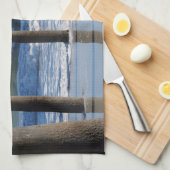ウェーブブレイクザピアの下でマートルビーチ キッチンタオル (四つ折り)