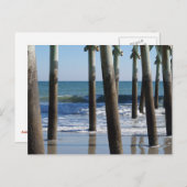 ウェーブブレイクザピアの下でマートルビーチ ポストカード (正面/裏面)