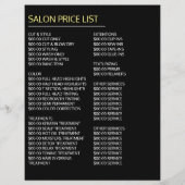 ウェーブブロンドの髪、美容師、ヘアサロン広告 チラシ (裏面)