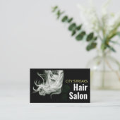 ウェーブブロンドヘア、美容師、ヘアサロン 名刺 (スタンド正面)