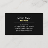 ウェーブブロンドヘア、美容師、ヘアサロン 名刺 (裏面)