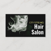 ウェーブブロンドヘア、美容師、ヘアサロン 名刺 (正面)