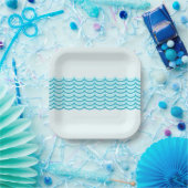 ウェーブプールパーティープレート ペーパープレート (パーティー)