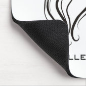 ウェーブヘアの女の子のヘアスタイリング ブランディング アイコン マウスパッド (コーナー)