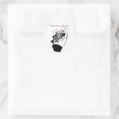 ウェーブヘアの素敵な女の子ヘアスタイリングブランディング ラウンドシール (バッグ)