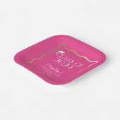 ウェーブホットピンク卒業パーティーへようこそ ペーパープレート (傾斜あり)