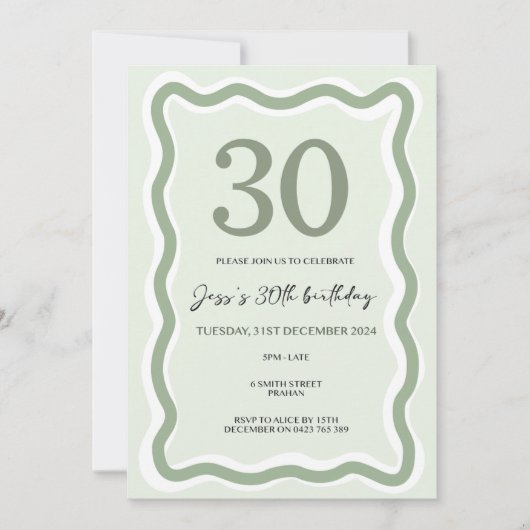 ウェーブボーダー30th招待状 招待状 (正面)