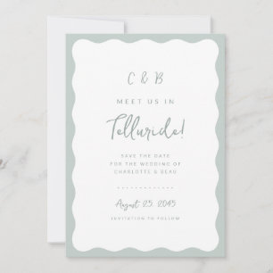 ウェーブボーダー セーブ・ザ・デート フォト アナウンスメント カード