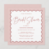 ウェーブボーダー ブライダルシャワー招待状 招待状 (正面/裏面)