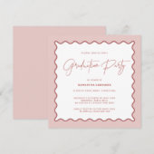 ウェーブボーダー 卒業パーティー招待状 招待状 (正面/裏面)