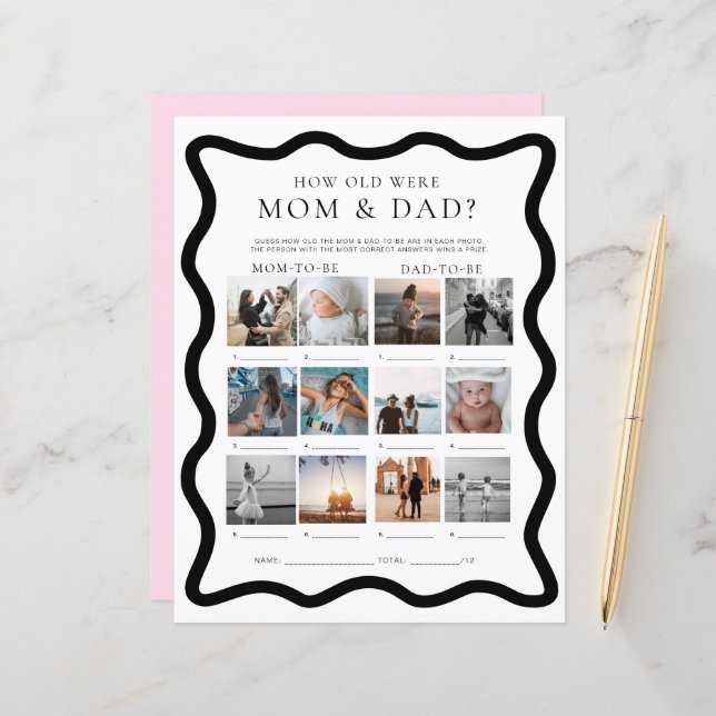 ウェーブママとパパ写真ゲーム (正面/裏面インサイチュ)